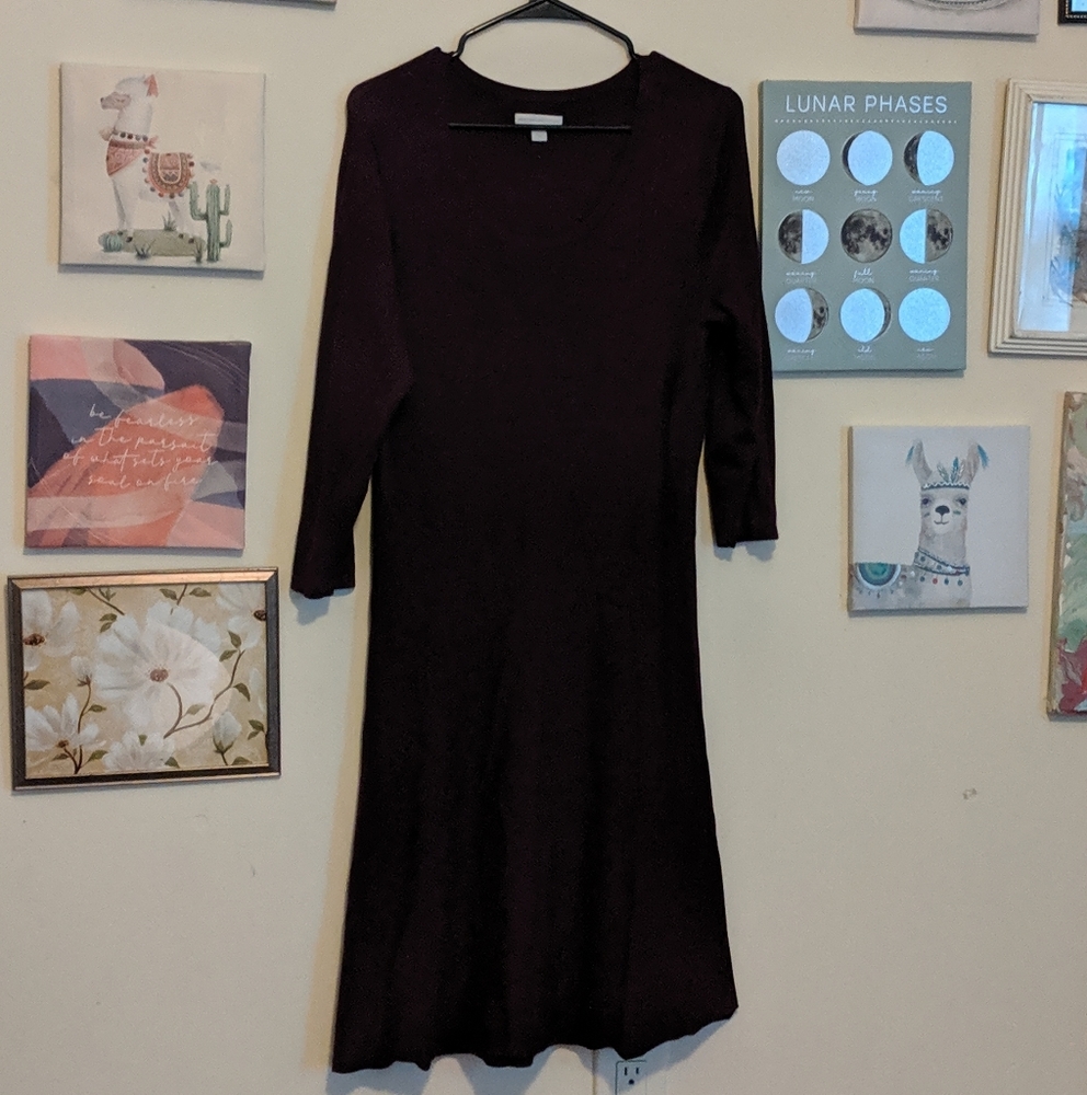 Purple sweater dress